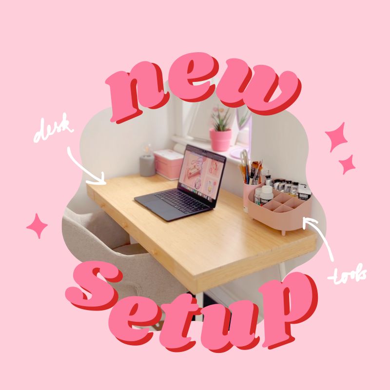 new office setup 💗💻✨